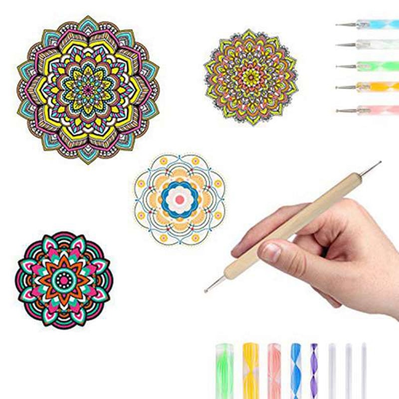 Mandala Outils de Pointage pour Peinture Roches Pierre Peinture Mandala Qui Parsèment, Outils de Pointage pour Peinture Mandalas, Roche Fournitures Dotti