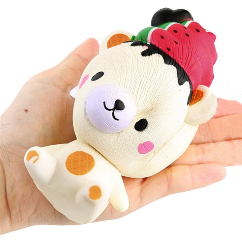 Helado oso dibujos animados Squishy lento Rising juguete de descompresión para apretar niños utensilio para adultos alivia el estrés juguete