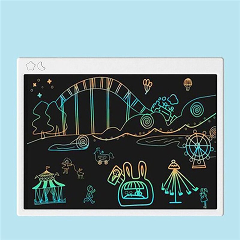 16 inch LCD Writing Tablet Handwriting Pen Handwriting Pads Ultra Thin Board With Erase Button Rechargeable Large Screen: 16in colorful white