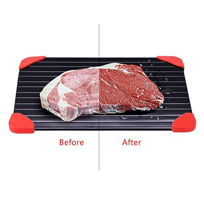 QDRR Fast Defrost Tray Fast Thaw Meat Fish Fruit Sea Food Quick Defrosting Plate Board Tray Kitchen Gadget Tool