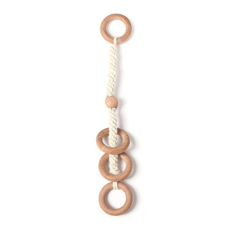 Bébé nordique gymnase cadre pendentif bois support Crochet dentition soins infirmiers suspendus jouer jouet R2JF: A