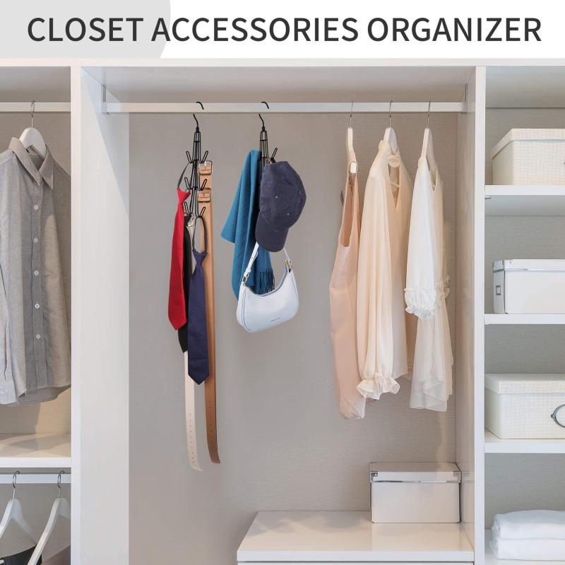 1Pc placard sac à main cintre organisateur crochets métal cintre de rangement peu encombrant support armoire sac à main fourre-tout sac supports crochet