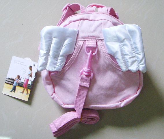 Anti lost baby ryggsäck, barn sele selar, blå och rosa ängel härliga selar, walking sele koppel: Rosa