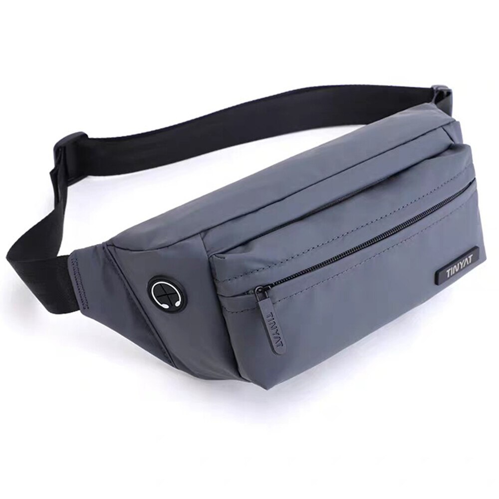 Herr Midjeväska Bälte Väska Fanny Pack Crossbody Bröstväska Resa Löpning Väska: Ht261 grå