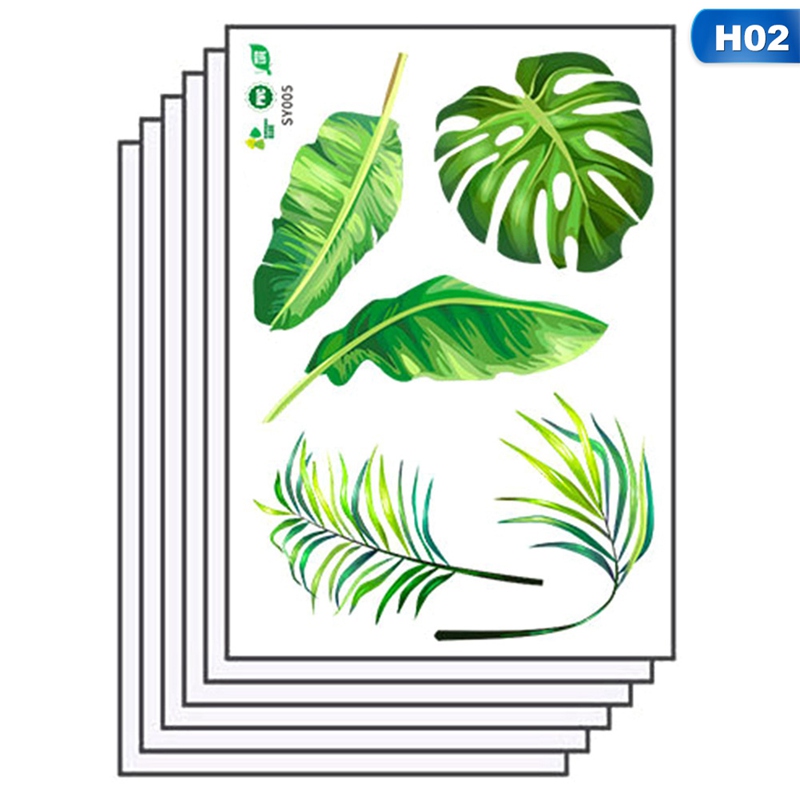 Tropisk regnskog växt vägg klistermärke gröna blad vägg klistermärken hem barnrum interiör vägg klistermärken dekor leveranser: H02
