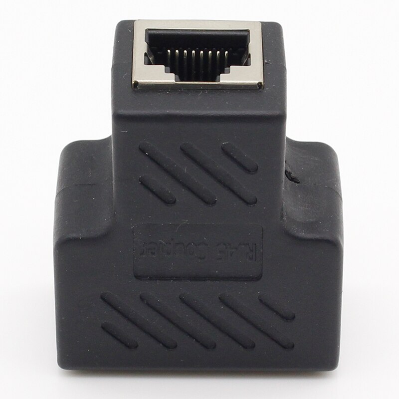 1pcs 1 To 2 Ways RJ45 LAN Ethernet Network Cable Female Splitter Connector Adapter