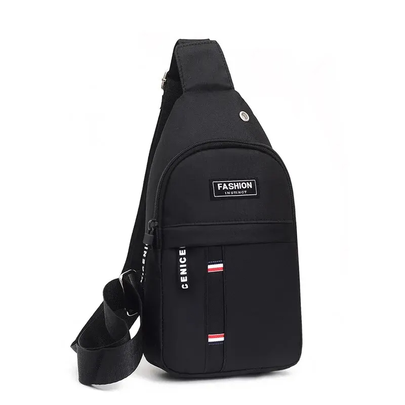 Herren Brusttasche, modische, lässige Umhängetasche, neue Aufbewahrungstasche, tragbare Mini-Schultertasche, Sport- und draussen-Aufbewahrungstasche: schwarz