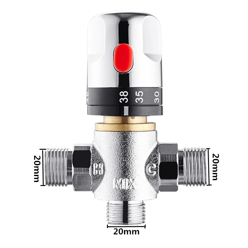 Boiler Aansluiting Thermostatische Mengkraan DN15 Messing Pijp Badkamer Water Temperatuurregeling Kraan Cartridges Thermostaat: DN15 split type