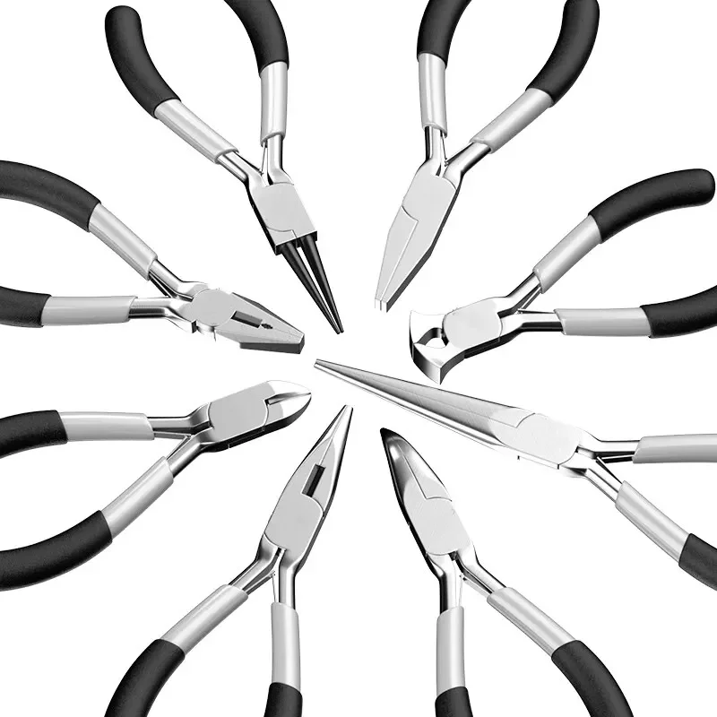 Herramientas manuales multifuncionales de 5 ", equipo de alicates para joyería, alicates de corte de punta redonda para fabricación de joyas, accesorios hechos a mano