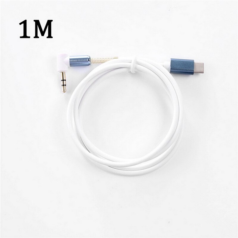 Elbow spring retractable 3.5mm audio cable aux audio speaker cable retractable cable car cable Extension Cable Retractable Cable: White type-c