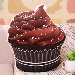 Oreiller en peluche rose pour tasse, Fruits, cerises, Biscuit, Cholocate, cœur rouge, gâteau, décoration pour dames pour filles: L Cholocate