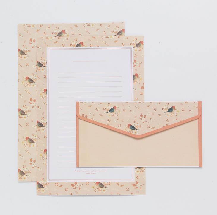 1 ensemble 3 enveloppes + 6 lettres fleur Animal lettre bloc-notes papier à écrire lettre enveloppes ensemble papeterie bureau fournitures scolaires