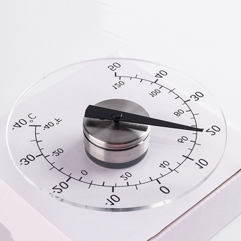 Transparent Acrylic Thermometer Mini Cigar Hygrometer Temperature No battery