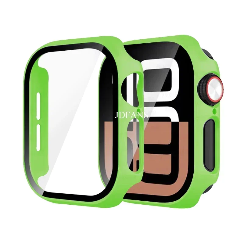 Glass+PC Case For Apple Watch S10 46MM 42MM Accessories HD Tempered Screen Protector Hard Bumper iWatch Series 10 Cover 42 46 mm
