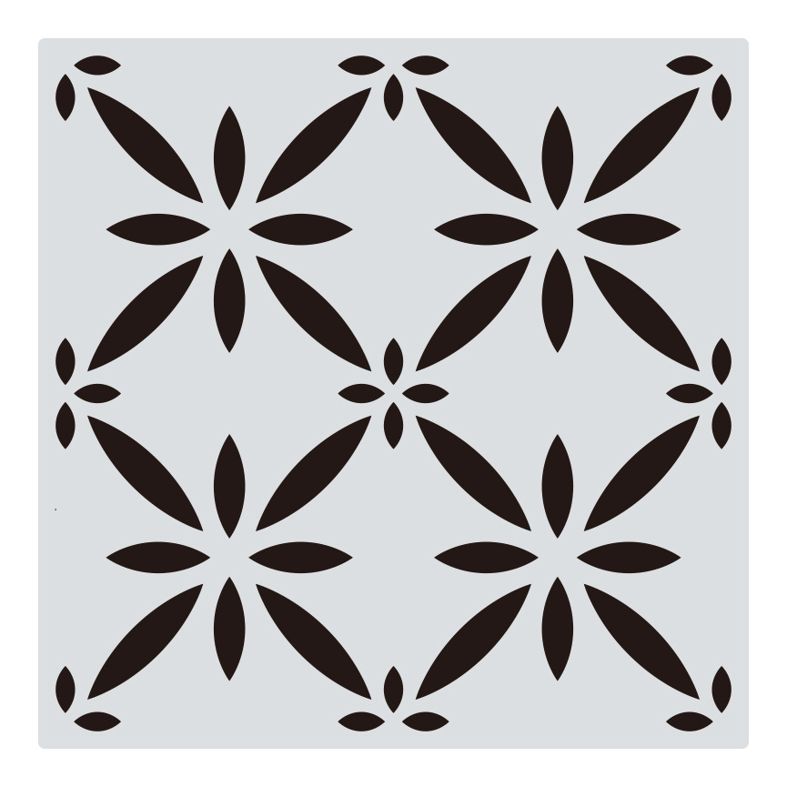 1 Uds. 30*30cm Mandala geométrico DIY plantillas de capas pintura de pared libro de recortes colorear plantilla decorativa de álbum en relieve: Negro