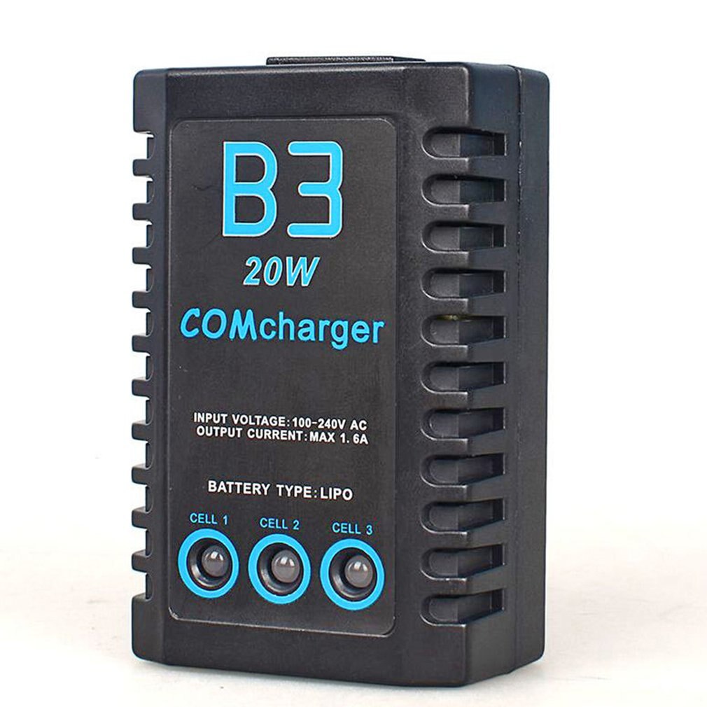 B3 20W 1.6A Pro Balans Lader Voor 2S 3S 7.4V 11.1V Lithium Lipo Batterij Mini draagbare Rc Vliegtuigen Acculader Rc Model Speelgoed