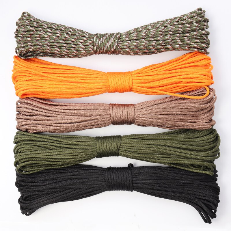 Cuerda de pesca Paracord 550, cuerda de paracaídas cuerda de 7 hebras 100FT 31m