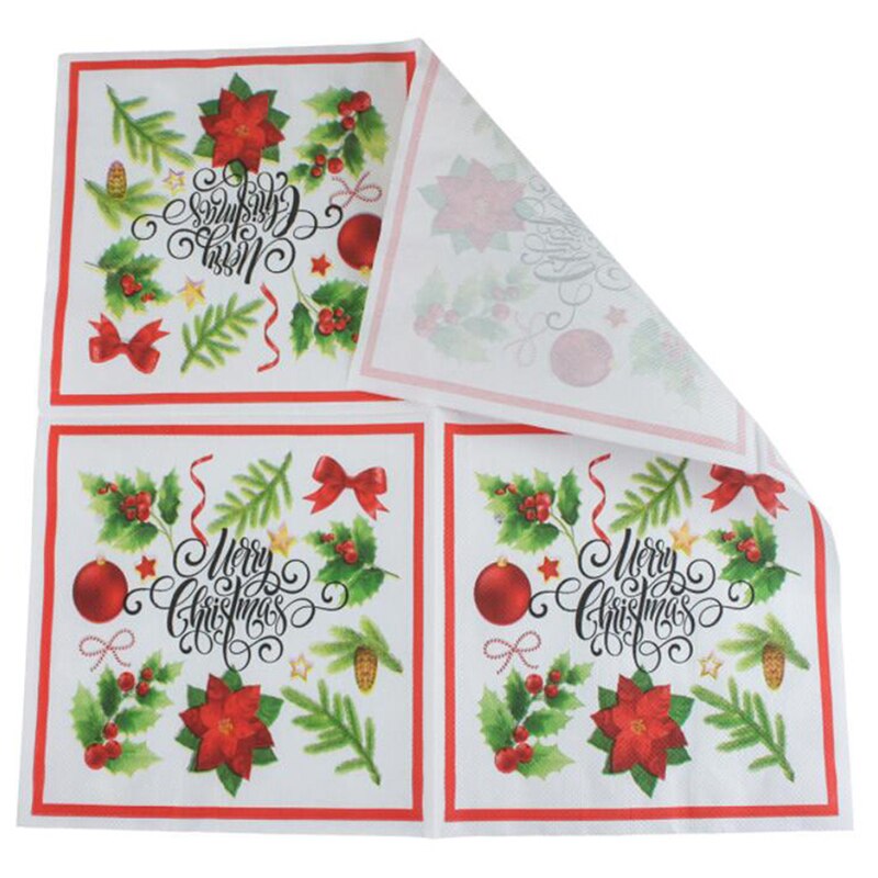 20 Stks/set Servetten Weefsels Servetten Snoep Decoratie Hand Papier Voor Kids Party Kerst Verjaardag Pasen Party