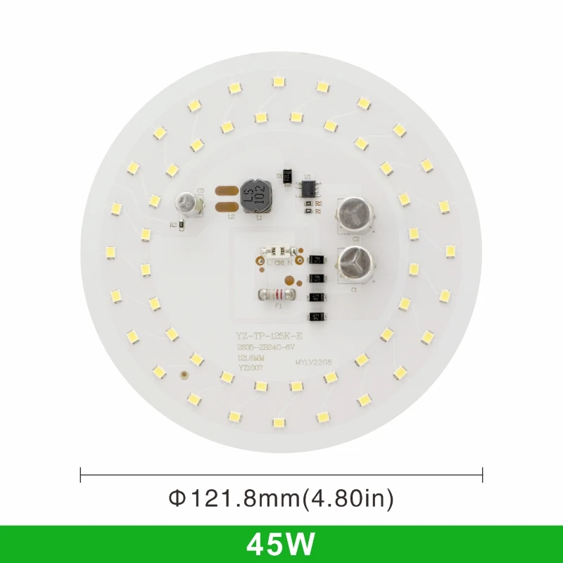 LED Round Chip 55W 45W 38W 28W 18W 14W 10W 5W for Light Bulb 2835SMD DOB Light Beads AC 220V No Flicker Bulb Chips Lighting Lamp: Ivory