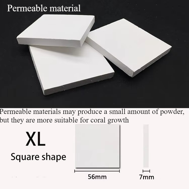10pcs 40mm/50mm/56mm SPS Ceramic Coral Frag Plug Aquarium Decoration Square Coral Reef Frags Base Fish Tank Accessories: black