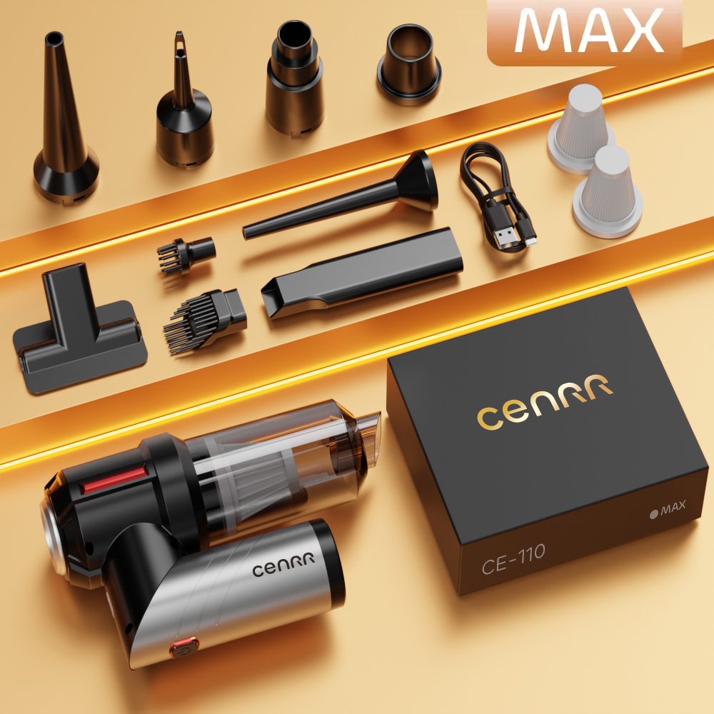 CENRR 998000PA Car Vacuum Cleaner Powerful Mini Cordless Portable Vacuum Cleaner for Home Appliance Handheld Blower Car Cleaner: WHITE