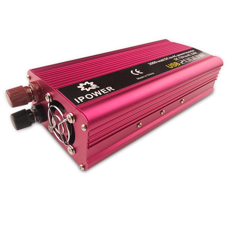 Power Inverter Dual USB 2000W Watt DC 12V to AC 220V Portable Car Charger Converter Adapter DC 24 to AC 230 Modified Sine Wave