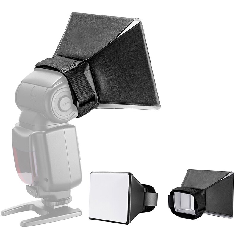 1pc 6.5" 10x13cm Mini Softbox Diffuser For DSLR Flash Speedlite Speed Light Portable Photography Flash Softbox Diffuser