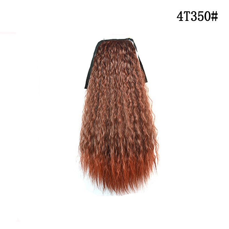 Synthetic Ponytail Wate Wave Long High Temperature Fiber Tie on Hair Extensions For Girls Party Clip in Hairpieces OLD STREET: 168-4T350 / 2 pcs