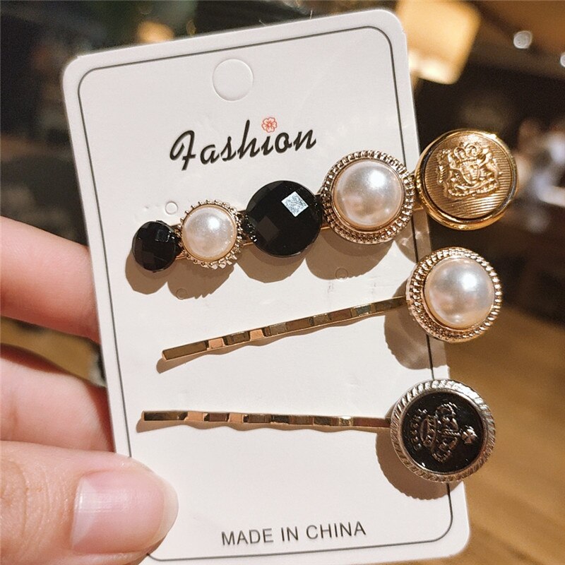 Korea Style Pearl Hair Clip for Women Girls Barrette Stick Headwear Wedding Hairpins Hair Styling Accessories