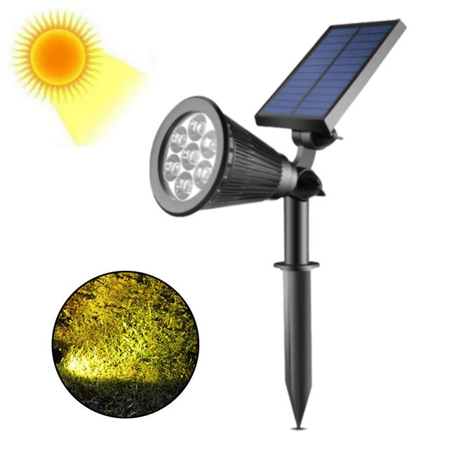 Led Outdoor Solar Spotlight Solar Gazon Stoep Floor Light IP65 Waterdichte Tuin Tuin Licht Kleur Veranderende Licht: Warm