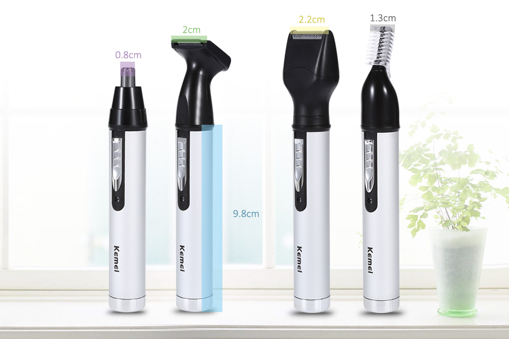 Kemei 4 in 1 Neue Wiederaufladbare Nase Bart Ohr Augenbraue Haar Trimmer Sicher Gesicht Pflege Rasierer Haarschneidemaschine Für Männer