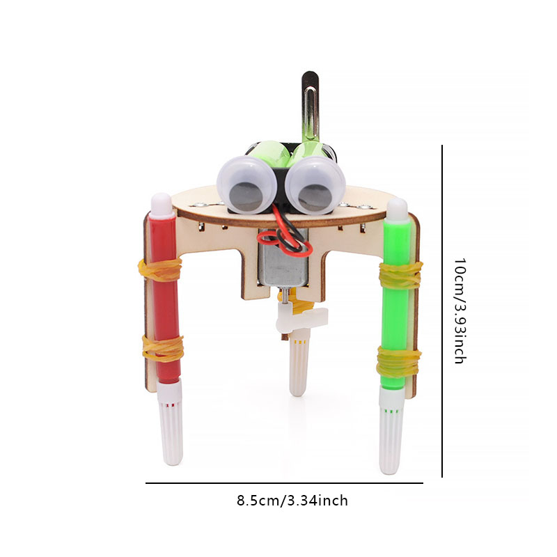Petite technologie de production de robot graffiti bricolage, petite invention créative, dispositif expérimental scientifique, étudiant du primaire