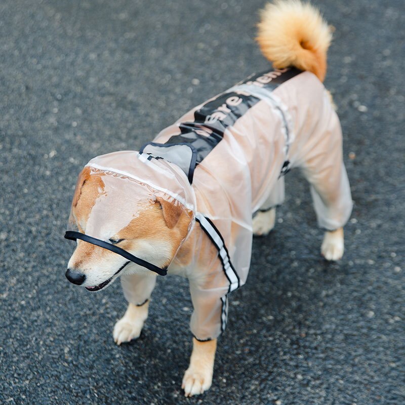 Waterproof Dog Raincoat With Hood Transparent Pet Cat Puppy Rain Coat Pet Jacket Clothes For Small Medium Large Dog Pet Supplies