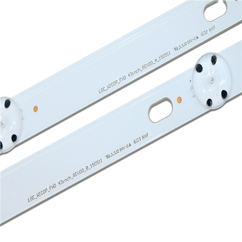 12 teile/satz led-hintergrundbeleuchtung streifen für  lg 43 lf 5100 lf51_ fhd_a  lf51_ fhd_b lge_wicop_fhd 43 inch_rev 00_ a/b _150511