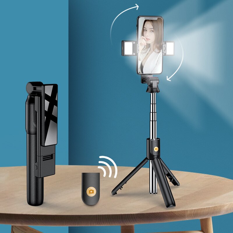4 in 1 kabelloser bluetooth-selfie-stick mit faltbarem stativ, universell für smartphones