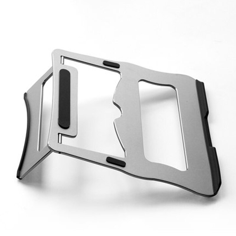 befon Foldable Laptop Stand Portable Adjustable Aluminium Folding Laptop Holder for macbook suporte notebook hp dell desk: Silver