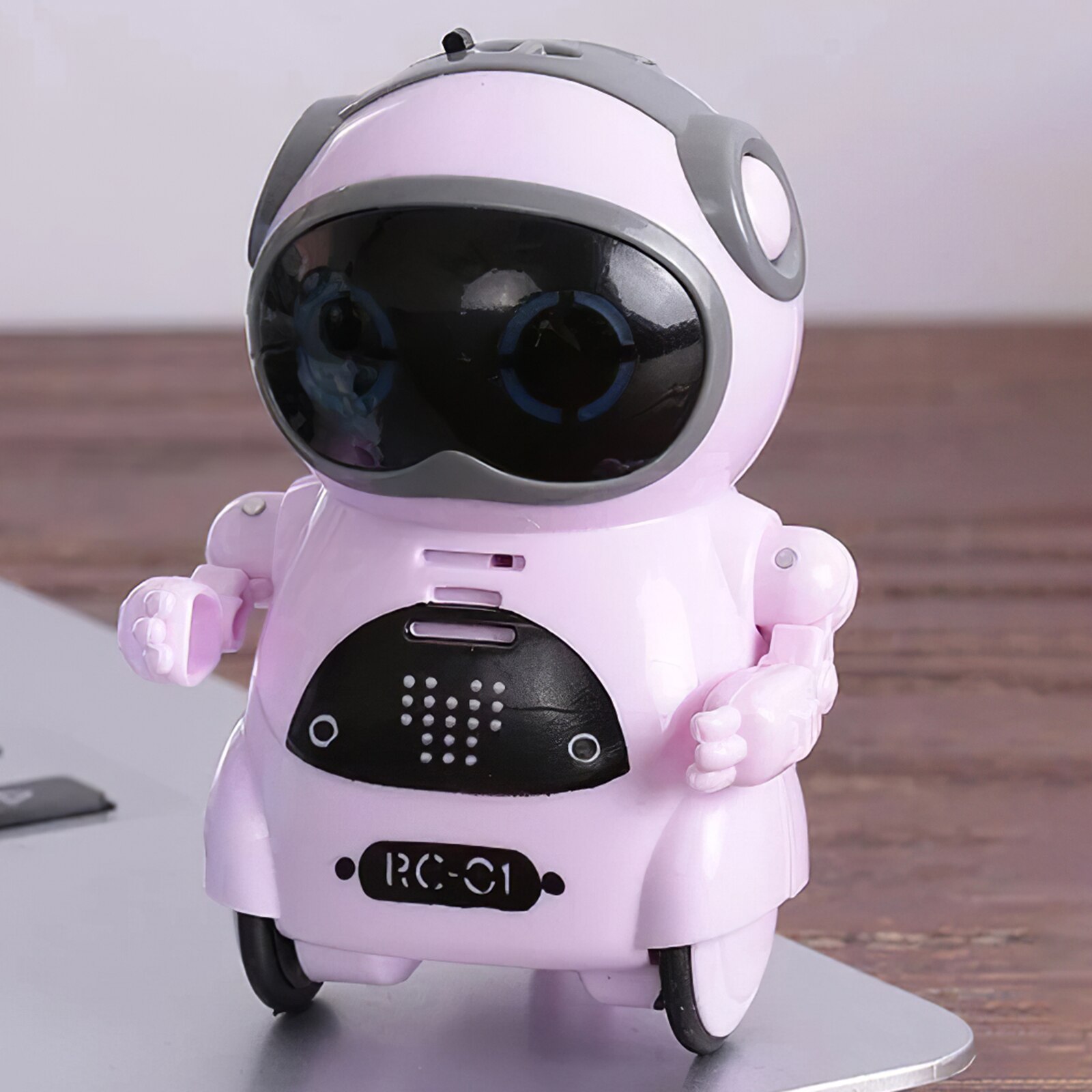 1Pcs Intelligente Mini Pocket Robot Lopen Muziek Dans Licht Spraakherkenning Gesprek Herhalen Smart Kids Speelgoed Interactieve