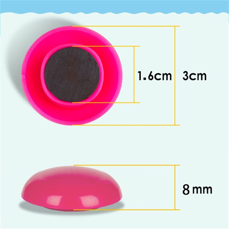 5/10 stuks ronde plastic koelkastmagneten, kleurrijke koelkastmagneten, kantoormagneten voor whiteboards, decoratieaccessoires voor thuis en in de keuken.