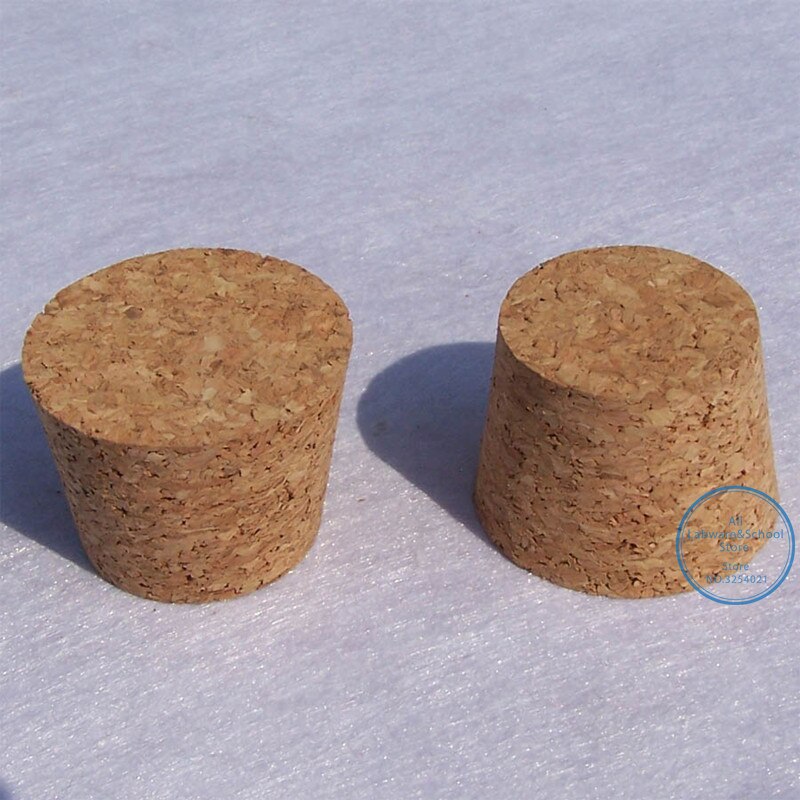 Corchos de madera para laboratorio, tapones de tubo de ensayo de 47x37x35mm para botellas de vino de vidrio, para experimento escolar o doméstico