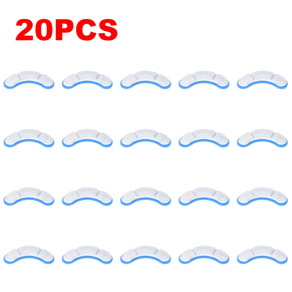 Filtros de fuente de agua para gatos, repuesto de filtro de carbón activado para WF050/WF060, accesorios de bebedero automático para mascotas, 1-20 piezas: Plata