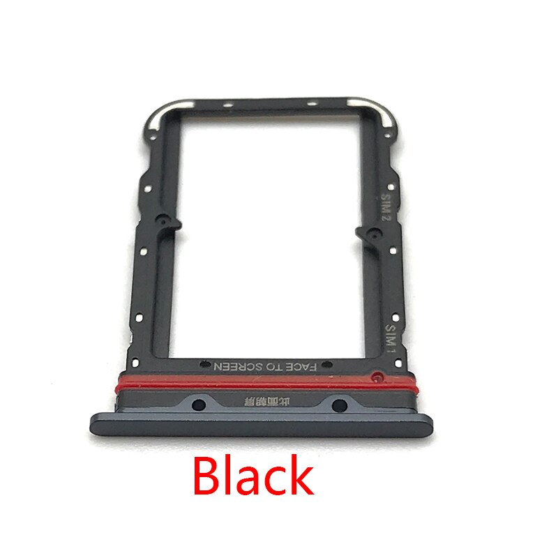 Carte Sim pour Xiaomi Redmi Note 9S 9 Pro / Mi Note 10 Pro, fente de plateau, support de carte SD, pièce de réparation, noir, bleu, or: Mi note 10 Black