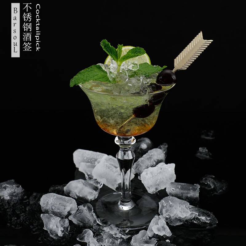 Freies Kreative Cocktail Dekoration Obst Stick Cocktail oder Martini Pick-Pack von 12 (Pfeil Form)