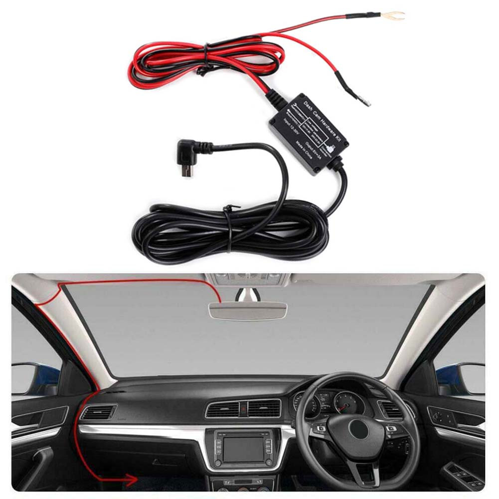 12V-24V Universal HardWire Fuse Box Car Recorder Dash Cam Hard Wire Kit With Micro USB Connector