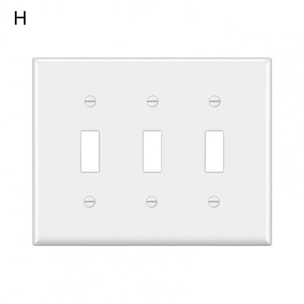 Socket Plate Hard Heat Resistant US Standard Wall Switch Receptacle Outlet Cover for Home: H