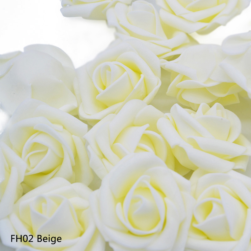 20 st/lot 4cm konstgjorda rosblomma pe skum blomhuvuden rosett scrapbooking blomma gör det själv krans bröllopsfest dekoration: Fh02