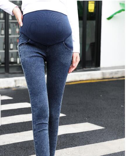 Schwarz Taille See strecken Denim Mutterschaft Bauch Jeans sommer Frühling Hosen Kleidung für Schwangere Frauen Schwangerschaft Bleistift Schlauch