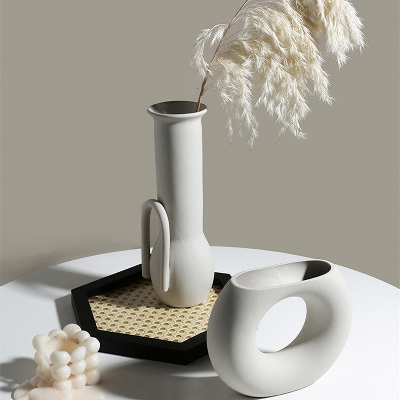 Nordic Home Decor Ceramics Vase Ceramics Living Room Decoration Flower Vase Desktop Flower Pots Decorative Plant Vase