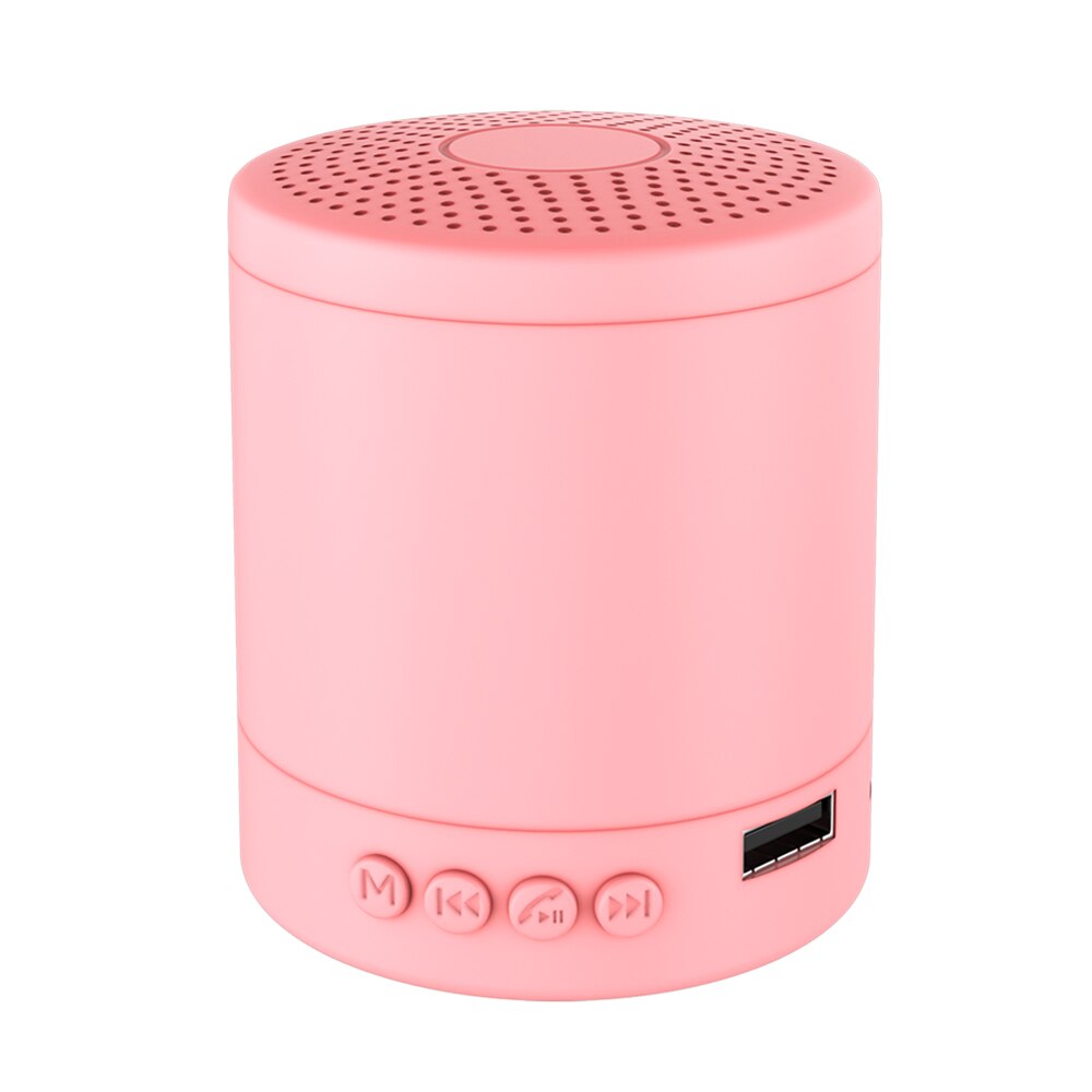portable Bluetooth Speakers Wireless Mini small sound box TF card for Column Bass Outdoor Speaker box subwoofer ribbon tweeter: Pink