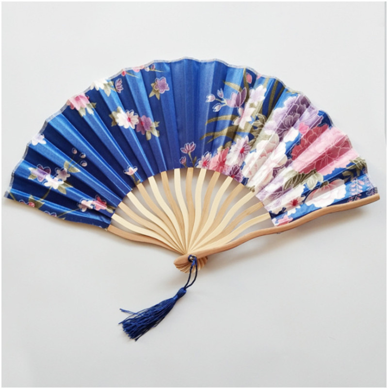 1PC Kreative Chinesische Klassische Blume Falten Hand Gehalten Prom Handwerk Fan Bambus Papier Party Hochzeit Geburtstag Dekor Jahrgang Bambus SW: 07