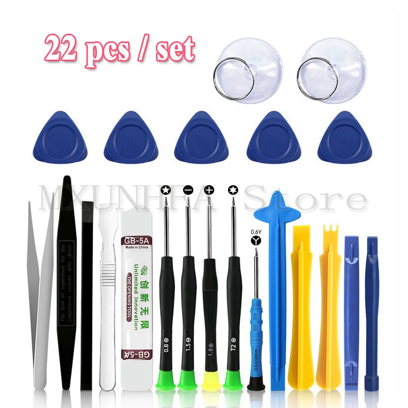 25 in 1 Screwdriver Set Mobile Phone Repair Tool Kit Spudger Pry Opening Tools for iPhone Android Replacement DIY Hand Tools: 22pcs